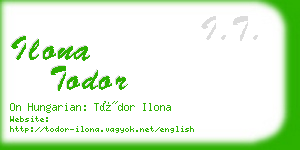 ilona todor business card